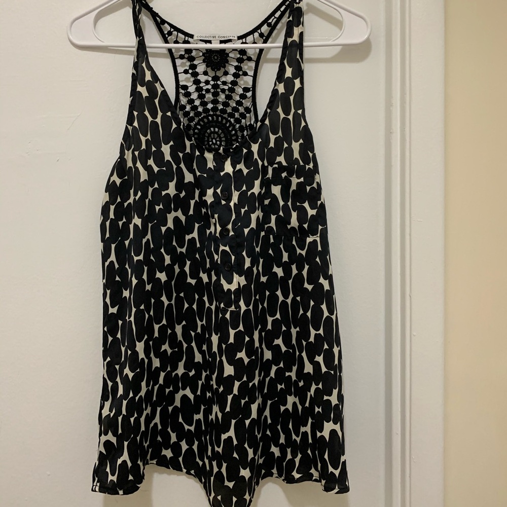 black and white blouse